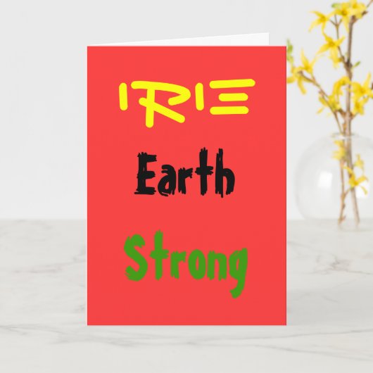 Rasta-Grußkarten Karte (Gelbe Blume)