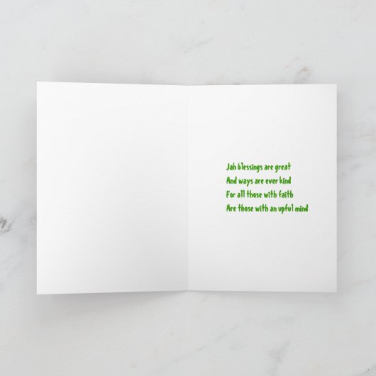 Rasta Grußkarten Karte (Innenseite)