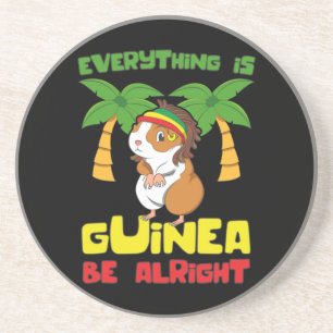Rasta Guinea Pig Getränkeuntersetzer