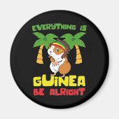 Rasta Guinea Pig Magnet (Vorne)