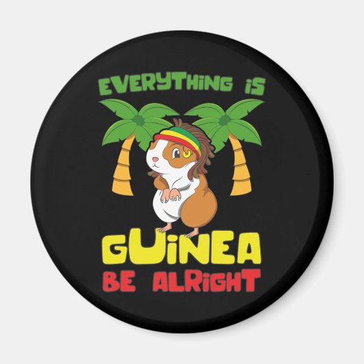 Rasta Guinea Pig Magnet (Vorne)