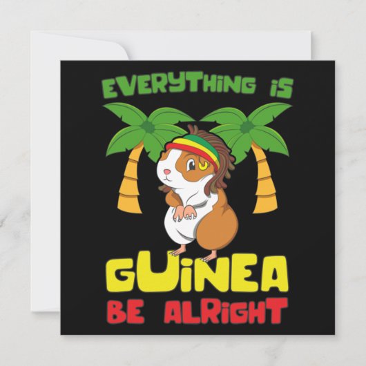Rasta Guinea Pig Mitteilungskarte (Vorderseite)