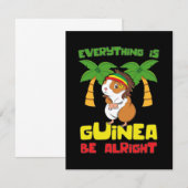 Rasta Guinea Pig Mitteilungskarte (Vorne/Hinten)