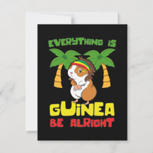 Rasta Guinea Pig Mitteilungskarte