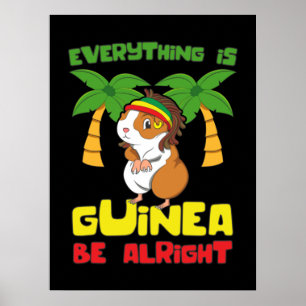 Rasta Guinea Pig Poster