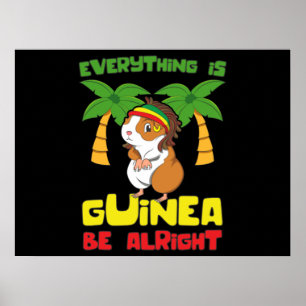 Rasta Guinea Pig Poster