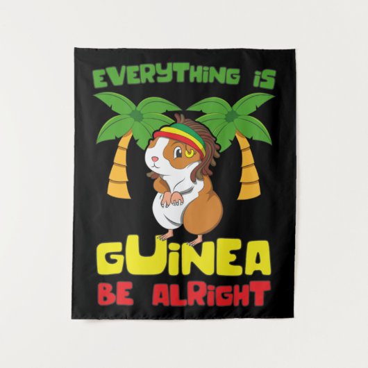 Rasta Guinea Pig Wandteppich (Vorderseite)