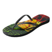 Rasta Haile Selassie Flip Flops Badesandalen (Schrägansicht)