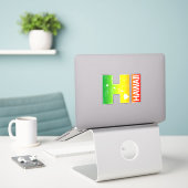 Rasta Hawaii Inseln HI Aufkleber (Laptop auf Schreibtisch)