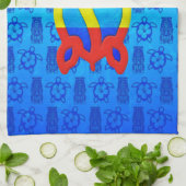 Rasta Honu Blau Tiki Handtuch (Gefaltet)