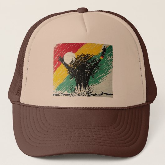 Rasta HUT Truckerkappe (Vorderseite)