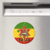 Rasta Irie Lion von Judah Magnet (In Situ (Geschirrspüler))