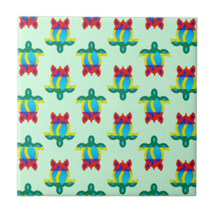 Rasta Island Colors Tribal Turtle Fliese