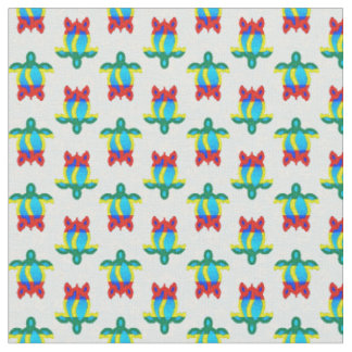 Rasta Island Colors Tribal Turtle Floral Stoff