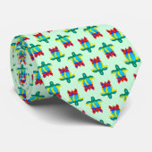 Rasta Island Colors Tribal Turtle Krawatte (Gerollt)