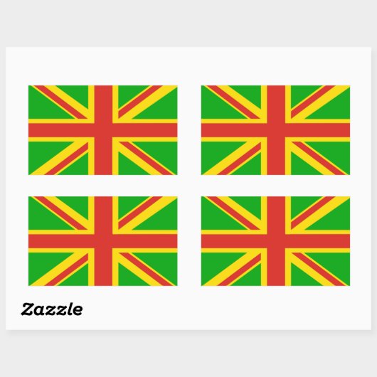 Rasta-Jack-Aufkleber Rechteckiger Aufkleber (Blatt)