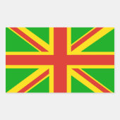 Rasta-Jack-Aufkleber Rechteckiger Aufkleber (Vorderseite)