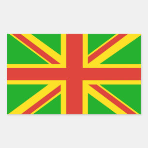 Rasta-Jack-Aufkleber Rechteckiger Aufkleber