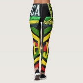 Rasta Jah Jamaikanische Leggings (Rückseite)