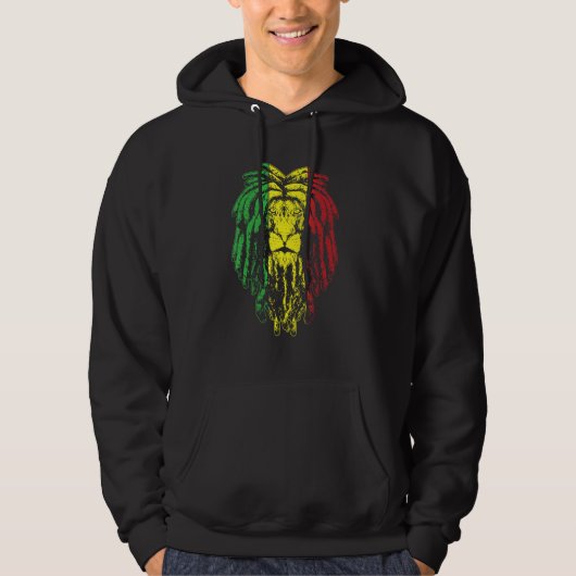 Rasta Jamaica Lion Hoodie (Vorderseite)