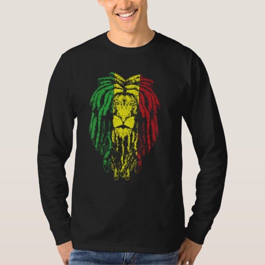 Rasta Jamaica Lion T-Shirt (Vorderseite)