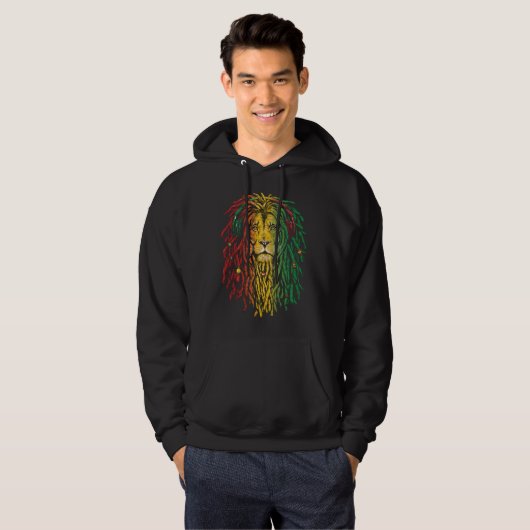 Rasta King of Zion Basic Hoood Sweatshirt (Vorne ganz)