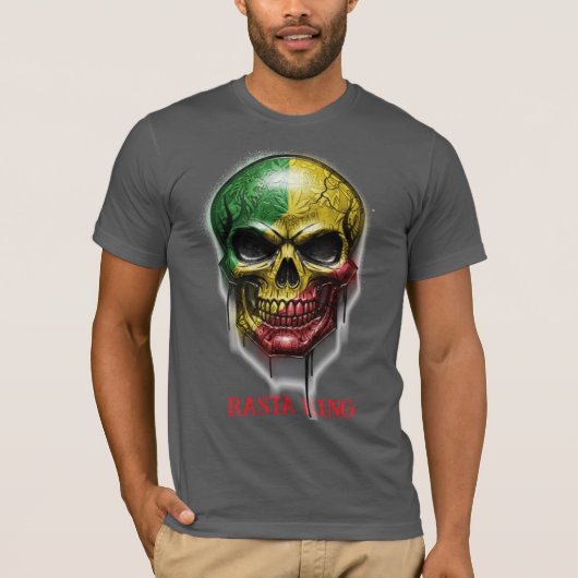 RASTA KING SKULL T-Shirt (Vorderseite)