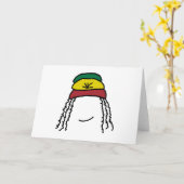 Rasta Lächeln Karte (Gelbe Blume)