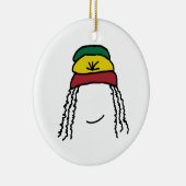 Rasta Lächeln Keramik Ornament (Rechts)