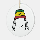 Rasta Lächeln Keramik Ornament (Links)