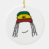 Rasta Lächeln Keramik Ornament (Hinten)