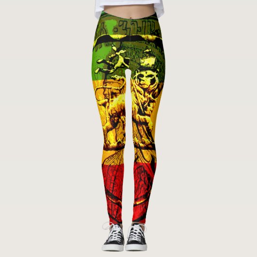 Rasta Leggings Lion von Judah Design (Vorderseite)