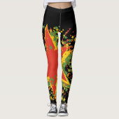 Rasta-Leggings-Sternenexplosion Leggings (Vorderseite)