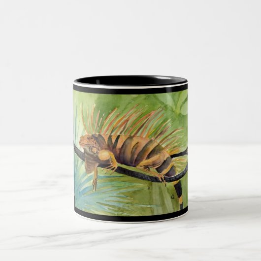 Rasta Leguan-Tasse Zweifarbige Tasse (Mittel)