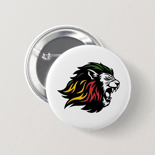 Rasta Lion Button (Vorne & Hinten)