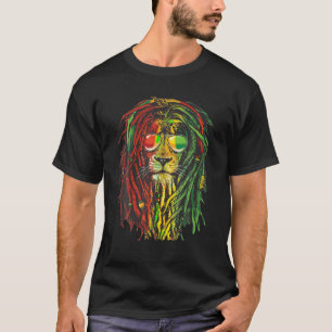 Rasta Lion Cool Dreadlock Rastafari für Rasta-Lieb T-Shirt