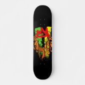 Rasta Lion Crown Skateboard (Vorne)