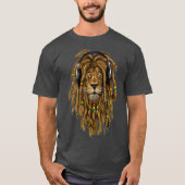 Rasta Lion Dreadlocks Reggae Cooles Geschenk für L T-Shirt (Vorderseite)