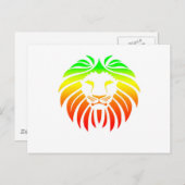 Rasta Lion Head Postkarte (Vorne/Hinten)