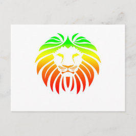 Rasta Lion Head Postkarte