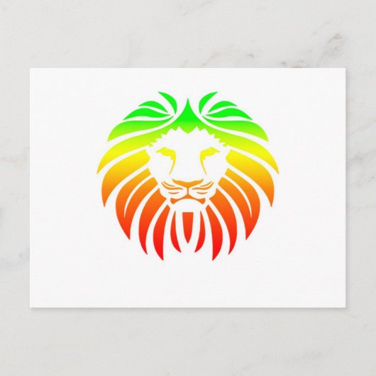 Rasta Lion Head Postkarte (Vorderseite)