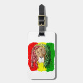 Rasta Lion Jamaican Reggae Flag Gepäckanhänger (Vorderseite vertikal)