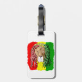 Rasta Lion Jamaican Reggae Flag Gepäckanhänger (Rückseite vertikal)