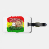 Rasta Lion Jamaican Reggae Flag Gepäckanhänger (Rückseite horizontal)