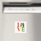 Rasta Lion Jamaican Reggae Liebe Magnet (In Situ (Geschirrspüler))