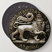 Rasta Lion of Judah Ancient Design on Button (Vorne & Hinten)