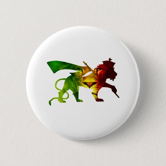 Rasta Lion of Judah Button (Vorderseite)