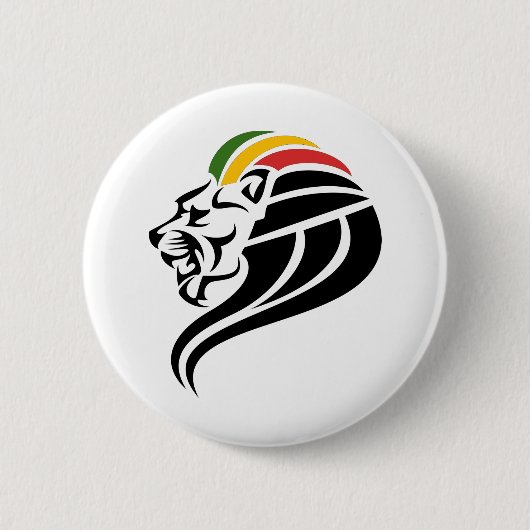 Rasta Lion of Judah Button (Vorderseite)