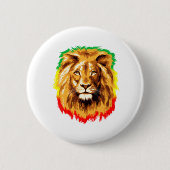Rasta Lion of Judah Button (Vorderseite)