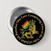 Rasta Lion of Judah Button (Vorne & Hinten)